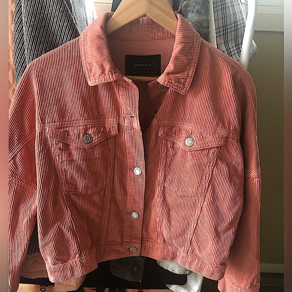 STRADIVARIUS cotton corduroy jacket